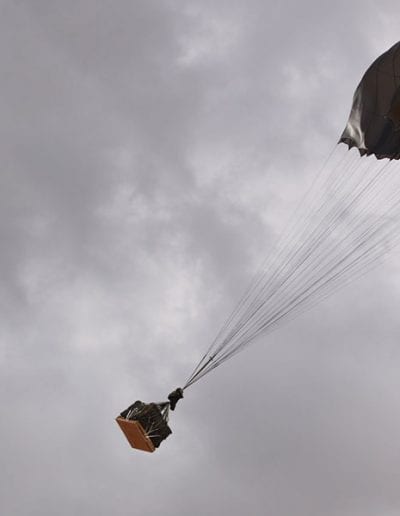 G12 Cargo parachute deploying