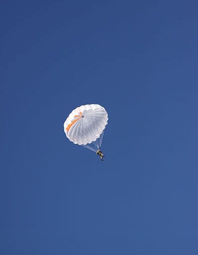 Descending in an Invasion II Reserve parachute