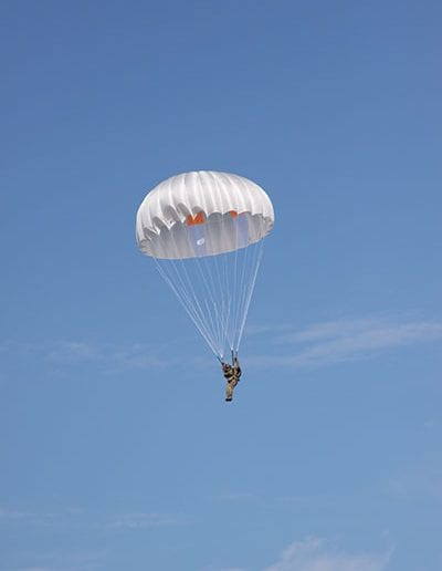 Descending in an Invasion II Reserve parachute