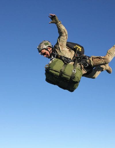 Light Load Tactical with Rapid Release Harness in freefall