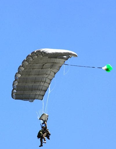 Descending in Light Load Tactical main parachute