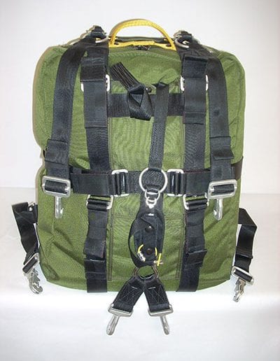 Green Rapid Release Harness with black straps
