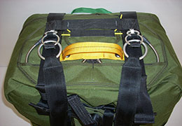 Green Rapid Release Harness with black straps