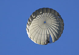 Descending in an Invasion II Steerable parachute